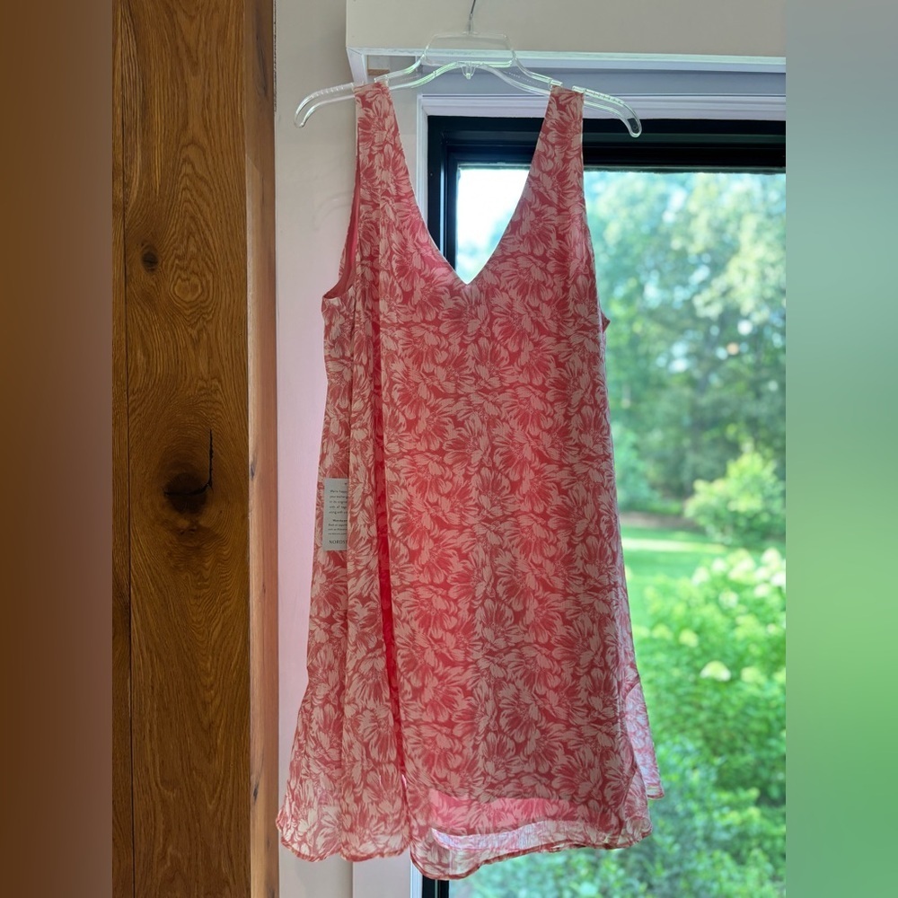 CHARLES HENRY Floral Tank Dress - Pink Shadow Petals Floral Sleeveless Dress XL - Picture 6 of 7
